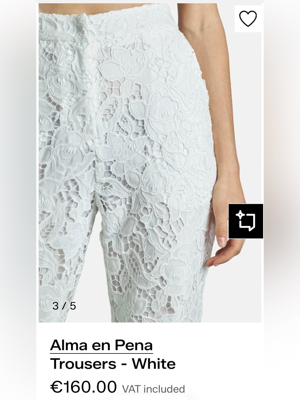 White Floral Lace Flare Pants